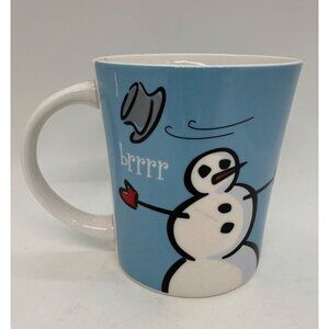 Gibson Snowman "Brrrr" Blue 14 Oz Coffee Mug Max Lucy  14 Oz  Ceramic